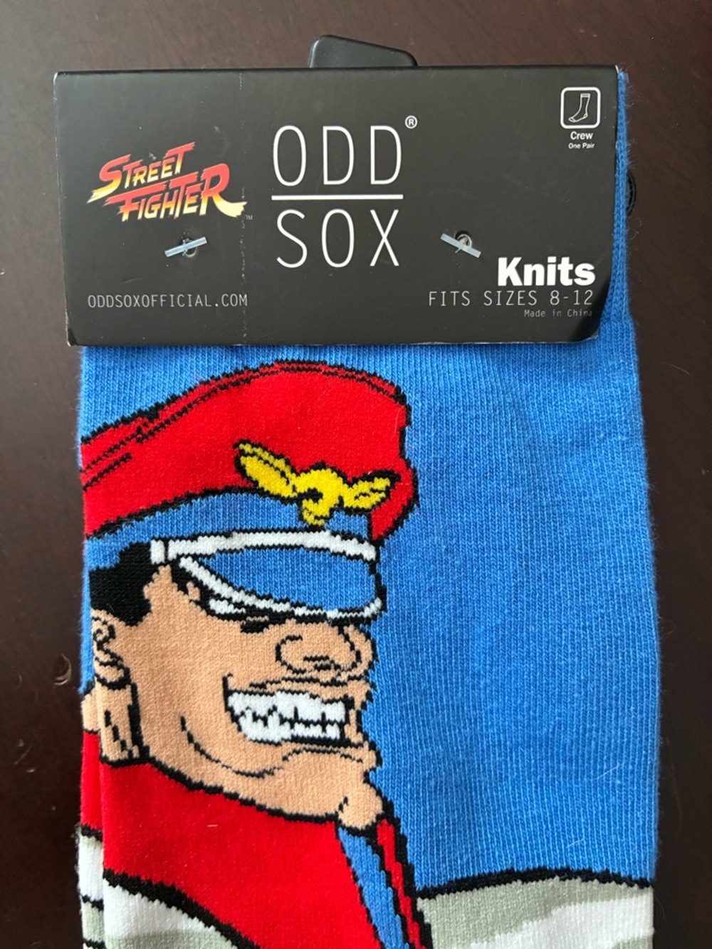 NWT Street Fighter M Bison Graphic Socks Sz 8-12 Unisex